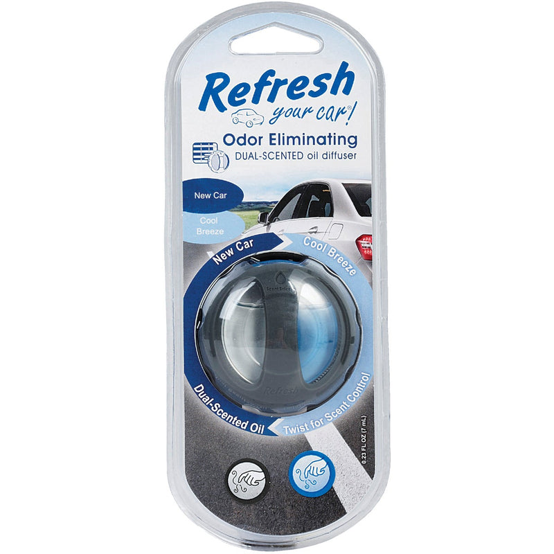 Refresh Your Car Oil Diffuser Car Air Freshener, New Car/Cool Breeze
