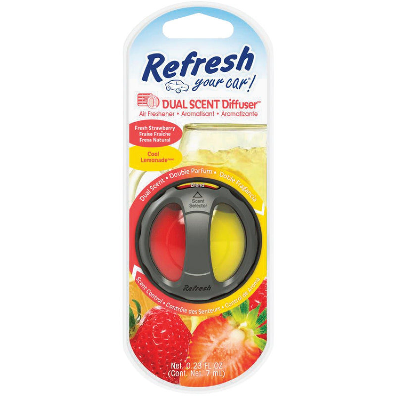 Refresh Your Car Oil Diffuser Car Air Freshener, Fresh Strawberry/Cool Lemonade
