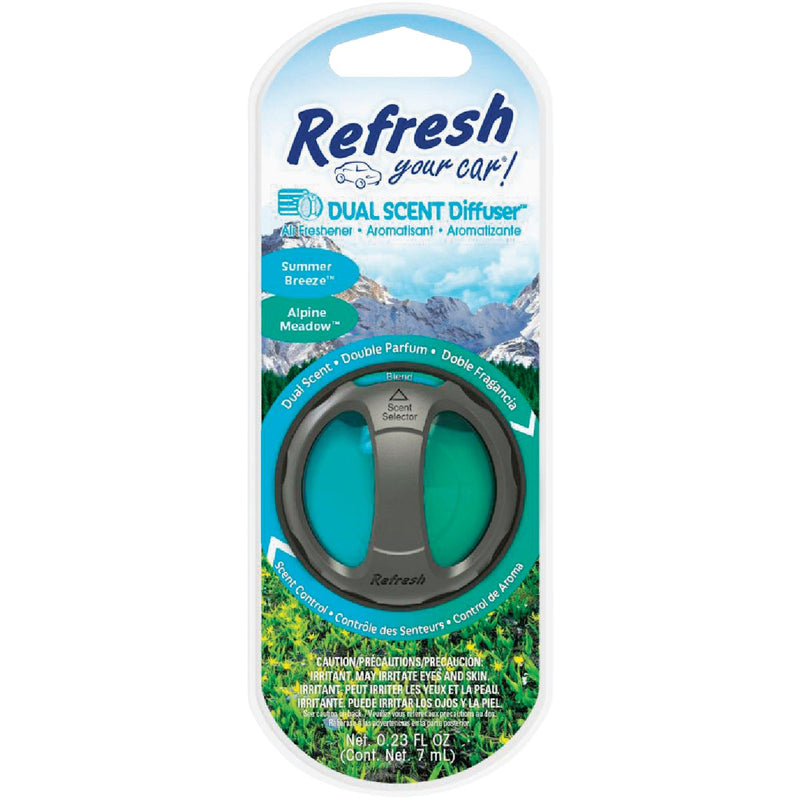 Refresh Your Car Oil Diffuser Car Air Freshener, Summer Breeze/Alpine Meadow