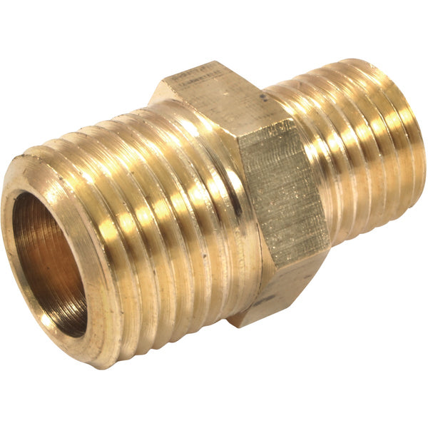 Forney 3/8 In. MPNT x 1/4 In. MNPT Brass Reducer Adapter