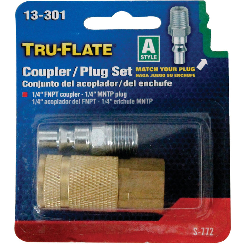 Tru-Flate 1/4 In. Coupler and Plug