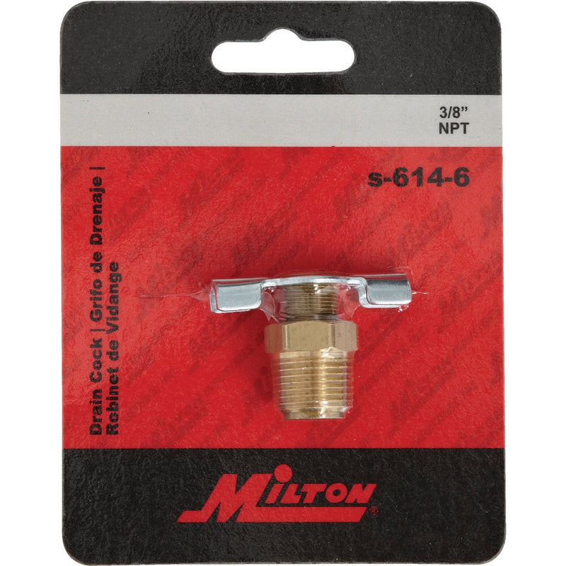 Milton 3/8 In. NPT Brass Drain Cock