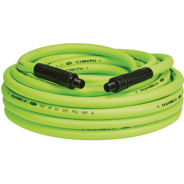 Flexzilla 1/2 In. x 50 Ft. Polymer-Blend Air Hose with 3/8 In. MNPT Fittings