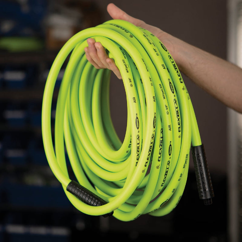 Flexzilla 1/2 In. x 50 Ft. Polymer-Blend Air Hose with 3/8 In. MNPT Fittings