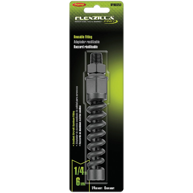 Flexzilla Pro 1/4 In. Barb 1/4 In. MNPT Reusable Air Hose End