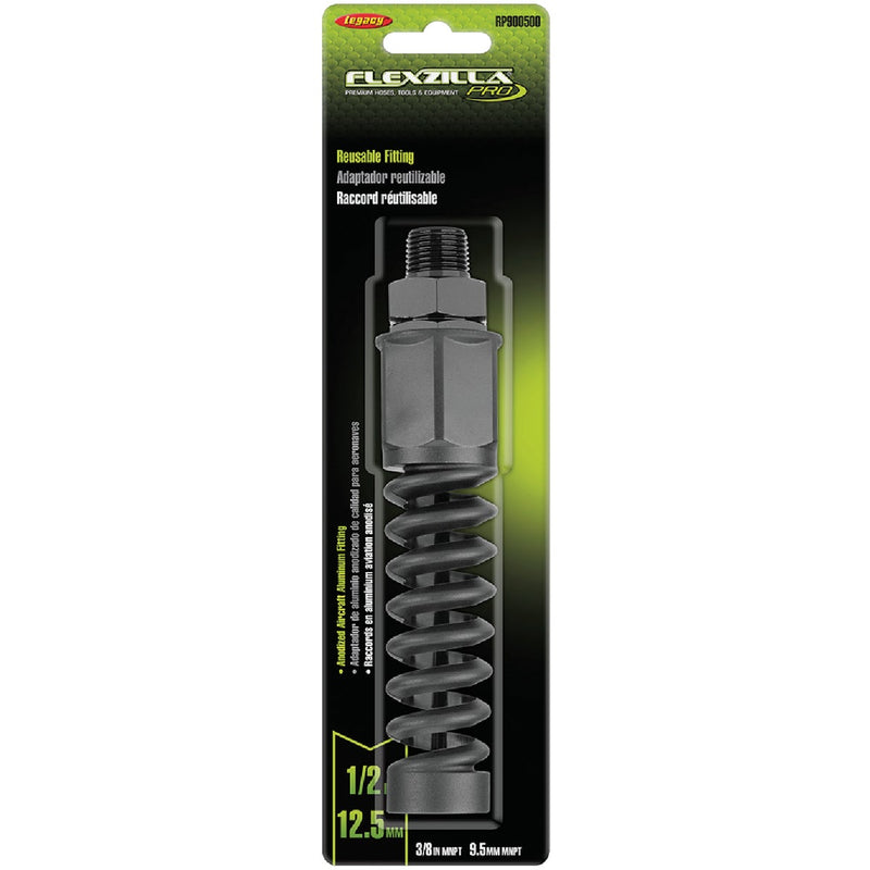 Flexzilla Pro 1/2 In. Barb 3/8 In. MNPT Reusable Air Hose End