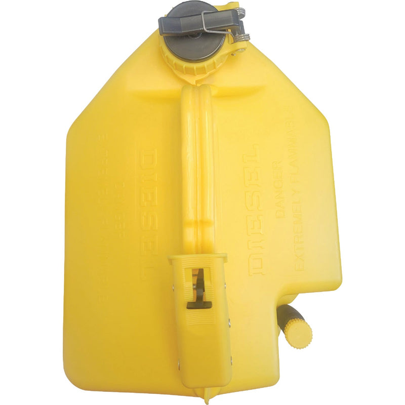 SureCan 5 Gal. Plastic Diesel Safety Fuel Can, Yellow