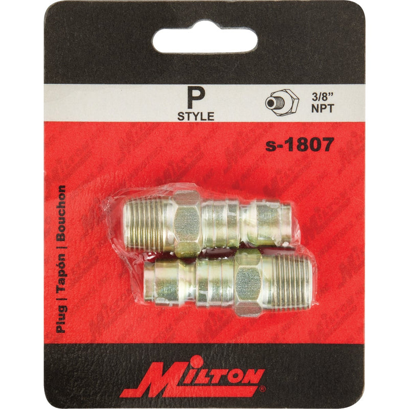 Milton P-Style 3/8" MNPT Plug (2-Pack)