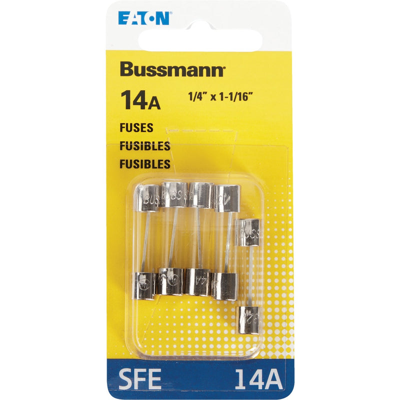 Bussmann 14-Amp 32-Volt SFE Glass Tube Automotive Fuse (5-Pack)