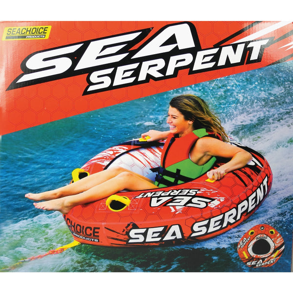 Seachoice Sea Serpent 50 In. x 48 In. Open Top Towable Tube, 1 Rider (170 Lb.)