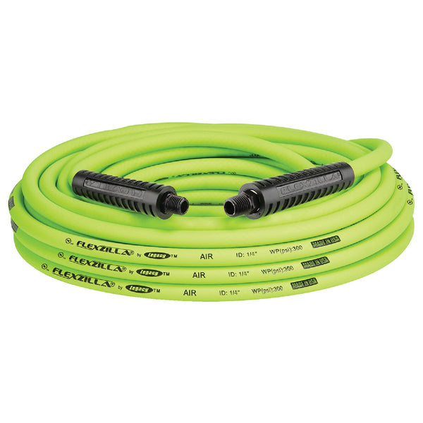 Flexzilla 1/4 In. x 50 Ft. Polymer-Blend Air Hose with 1/4 In. MNPT Fittings