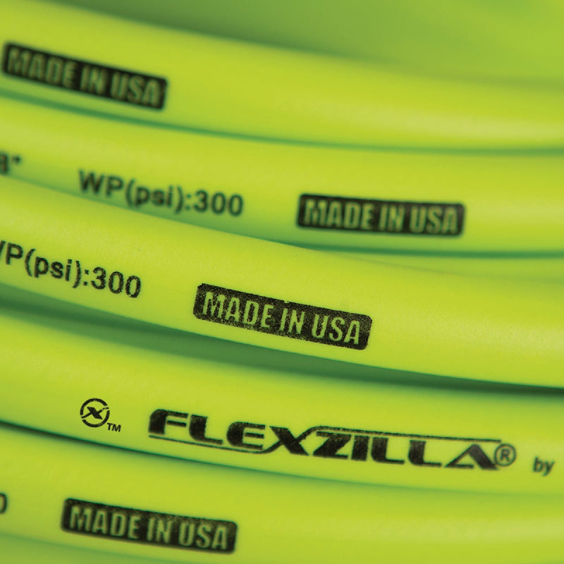 Flexzilla 1/4 In. x 50 Ft. Polymer-Blend Air Hose with 1/4 In. MNPT Fittings