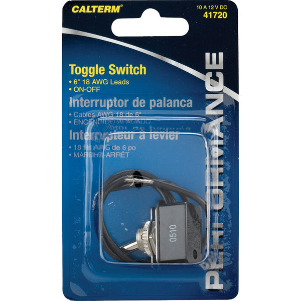 Calterm Pre-Wired Metal Wire Ends 10A Toggle Switch