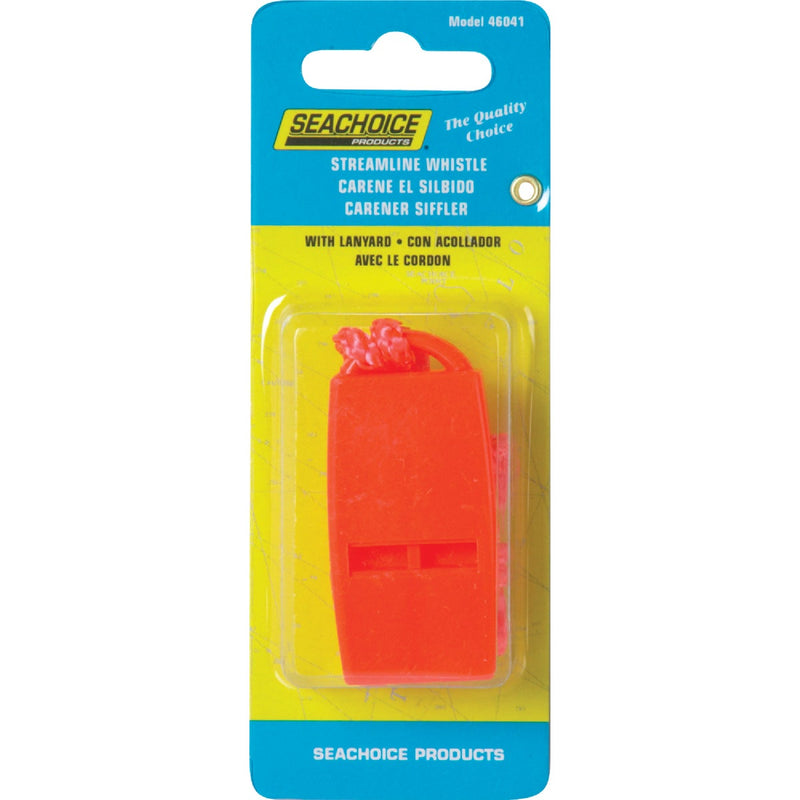 Seachoice 2 In. W. x 2-1/4 In. L. x 1/4 In. D. Orange Plastic Whistle