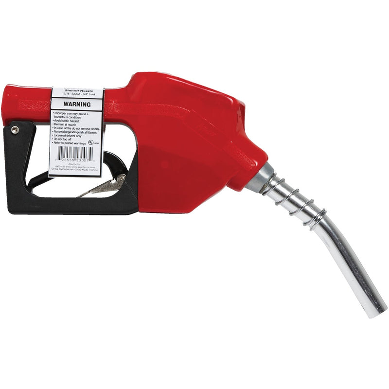 Apache 13/16 In. Spout Auto Shut-Off Unleaded Fuel Nozzle, Red