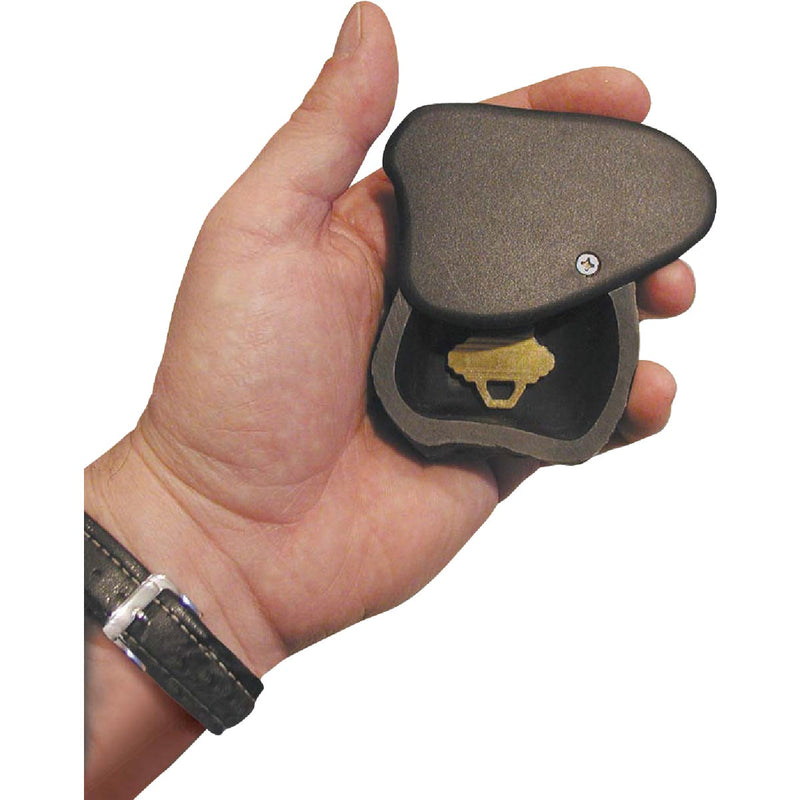 Lucky Line Gray/Brown Plastic Rock Key Hider