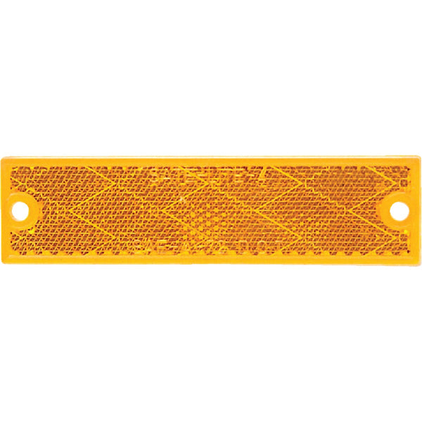 Peterson 1-1/8 In. W. x 4-7/16 In. H. Compact Rectangular Amber Reflector