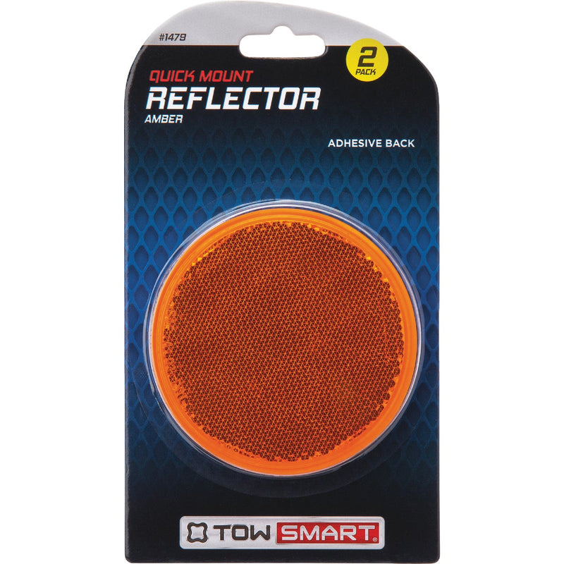 TowSmart Quick Mount Round Amber Reflector (2-Pack)