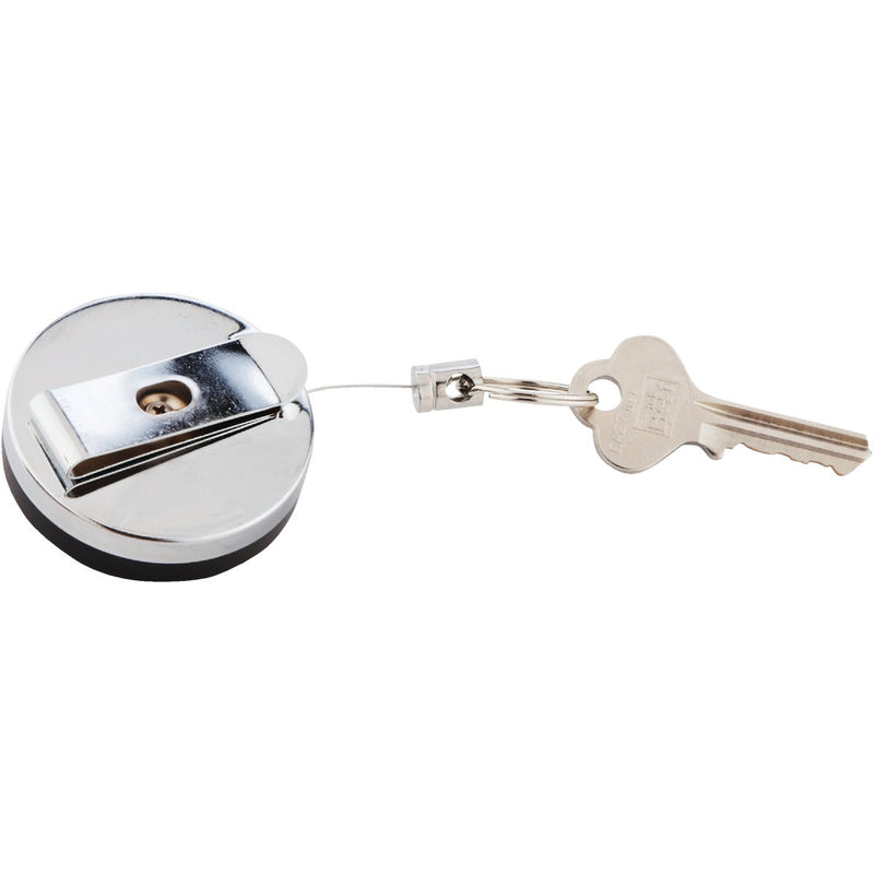 Custom Accessories Belt Clip 2 Ft. Chrome Retractable Key Chain