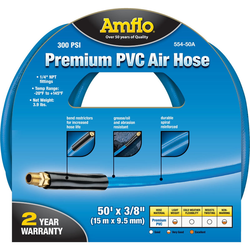 Amflo Premium 3/8 In. x 50 Ft. PVC Air Hose