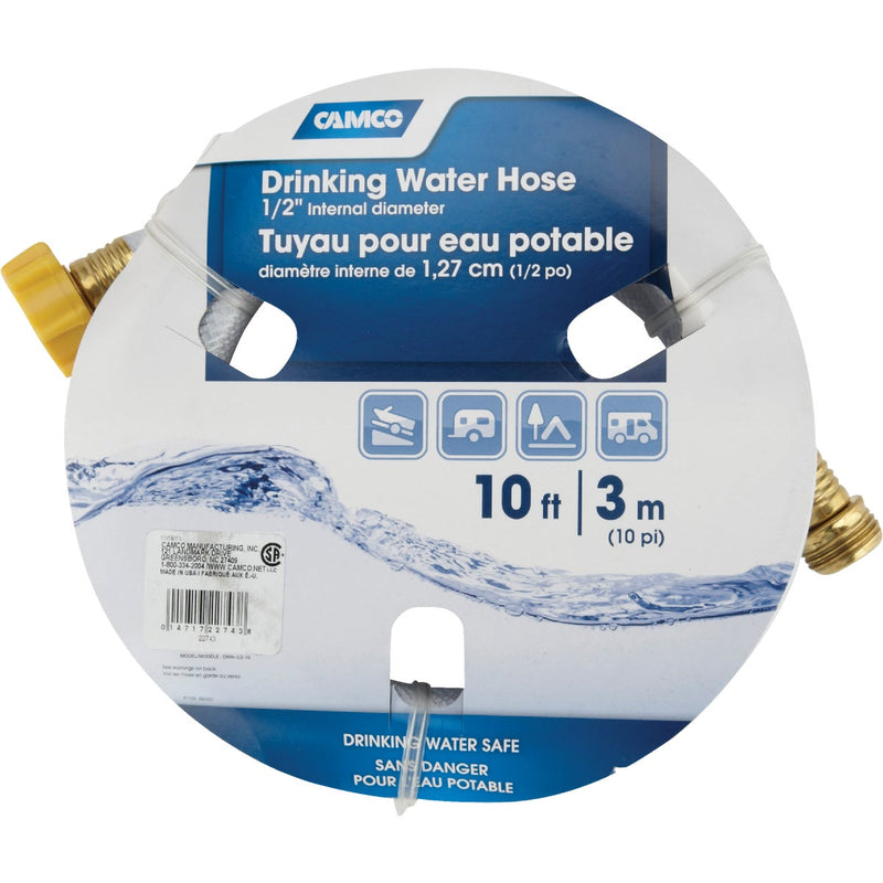 Camco 10 Ft. (1/2 In. ID) RV Fresh Water Hose