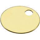 Lucky Line Engravable Tag 1-3/8 In. Brass Key Tag, (100-Pack)