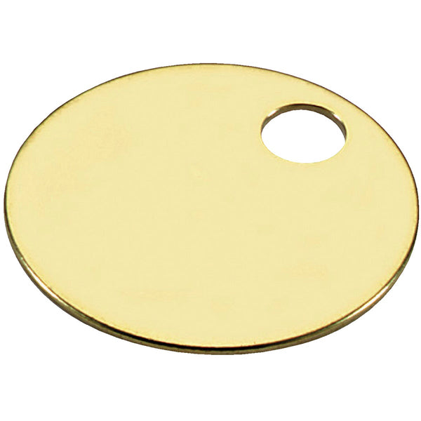 Lucky Line Engravable Tag 1-3/8 In. Brass Key Tag, (100-Pack)