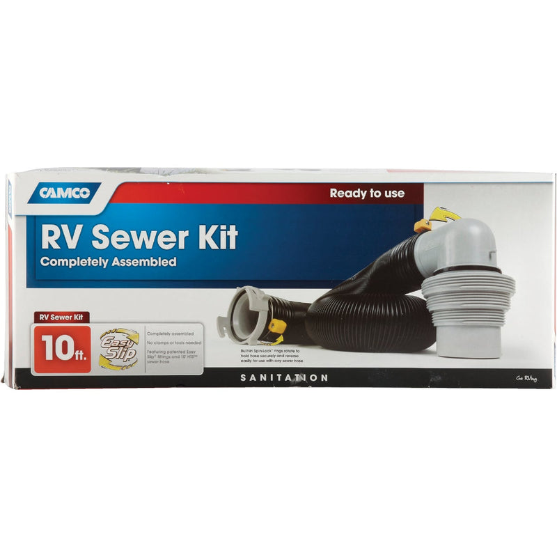 Camco 10 Ft. Easy Slip RV Sewer Kit