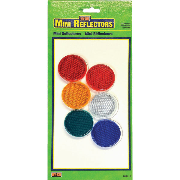 Hy-Ko 1-1/4 In. Dia. Round Self-Adhesive Mini Reflector (6-Pack)