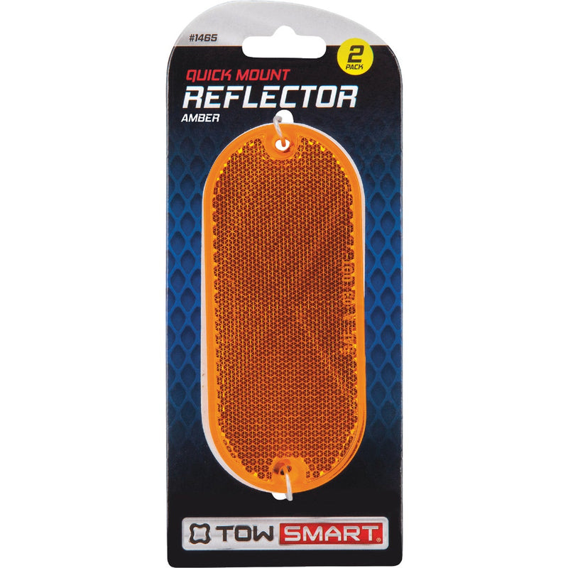 TowSmart Quick Mount Oblong Amber Reflector (2-Pack)