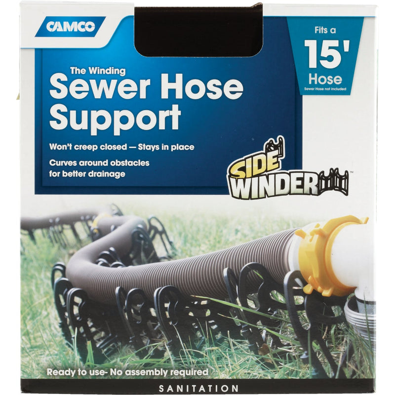 Camco 15 Ft. Sturdy, Lightweight Plastic Sidewinder RV Sewer Hose Support