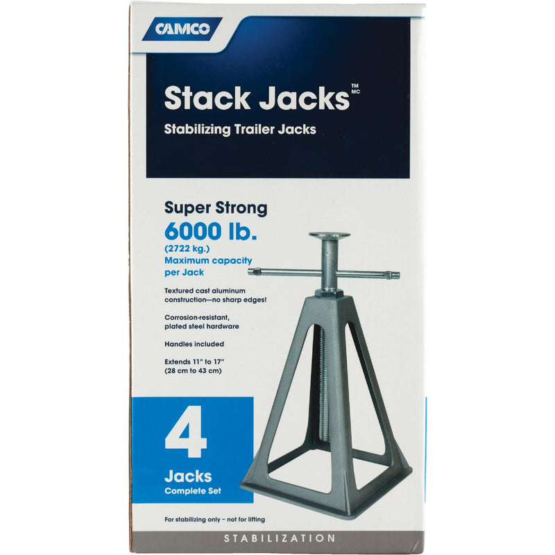 Camco Olympian 6000 Lb. Topwind Stabilizing Trailer Jack (4-Pack)