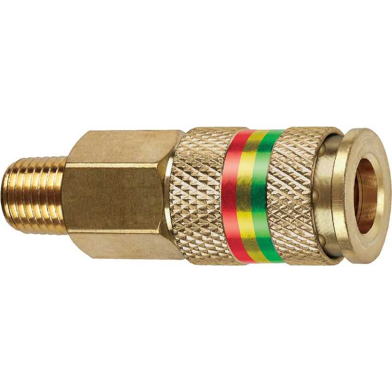 Tru-Flate Combo-Coupler 1/4 In. MNPT Brass Coupler