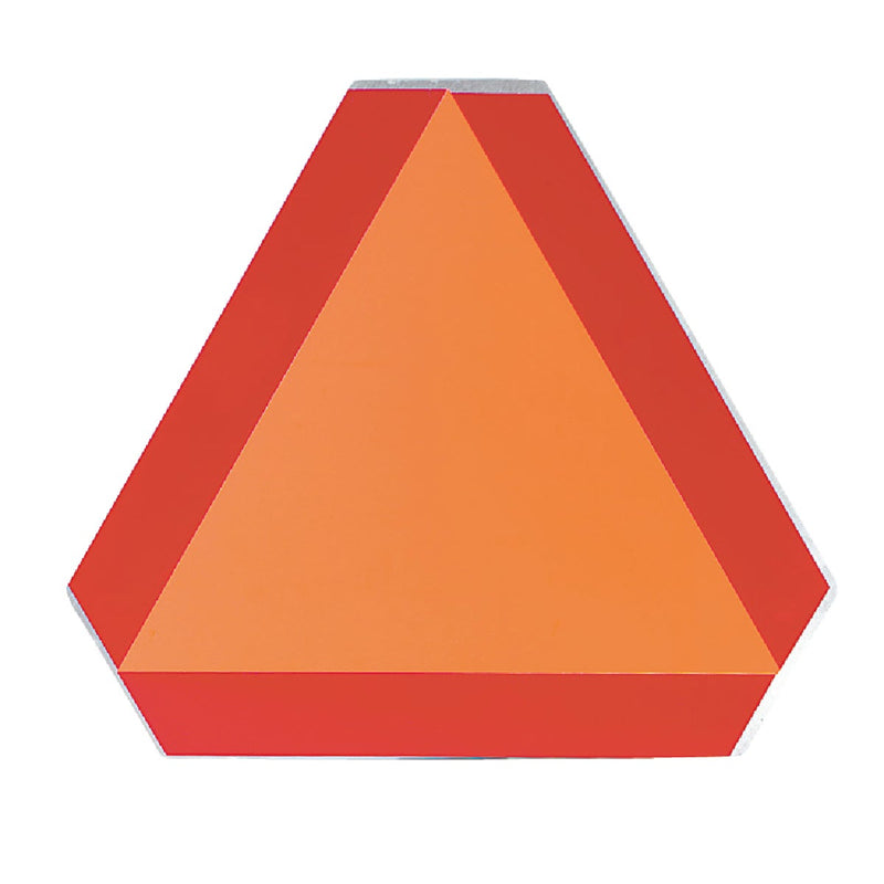 Safety Vehicle Emblem 16 In. x 14 In. Slow Moving Vehicle Emblem, Aluminum Sign