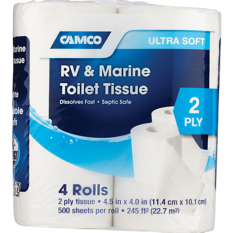 Camco RV & Marine 2-Ply Toilet Paper (4 Regular Rolls)