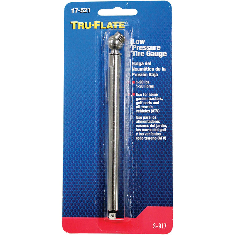 Tru-Flate 1-20 psi Chrome-Plated Tire Gauge