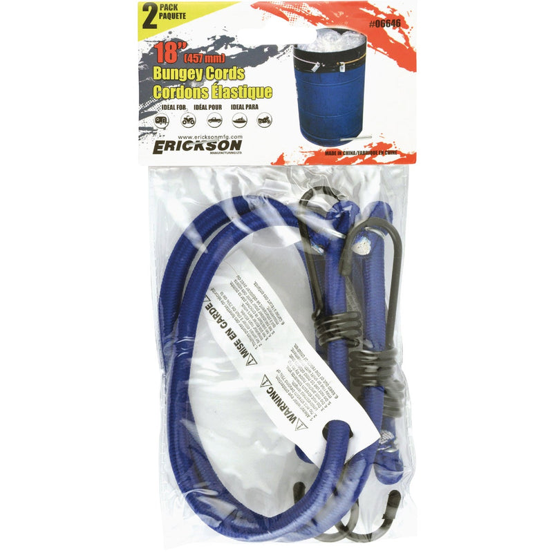 Erickson 8mm x 18 In. Vinyl Coated Steel Bungee Cord Set