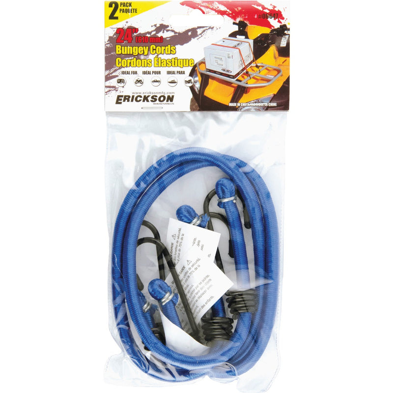 Erickson 8mm x 24 In. Vinyl Coated Steel Bungee Cord Set