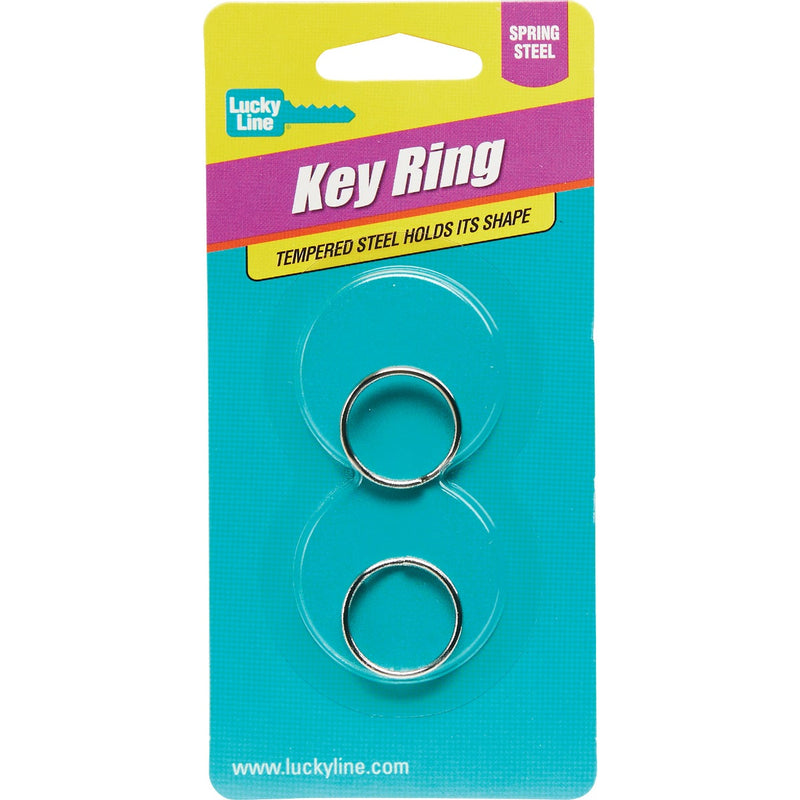 Lucky Line Tempered Steel Nickel-Plated 3/4 In. Key Ring (2-Pack)