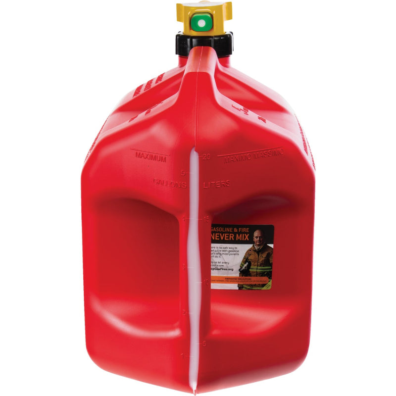 No-Spill ViewStripe 5 Gal. Plastic Gasoline Fuel Can, Red