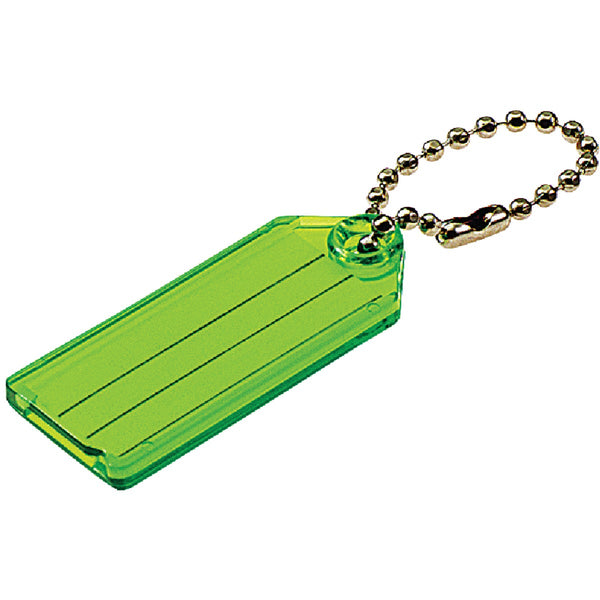 Lucky Line Transparent 2-1/4 In. I.D. Key Tag with Chain (100-Pack)