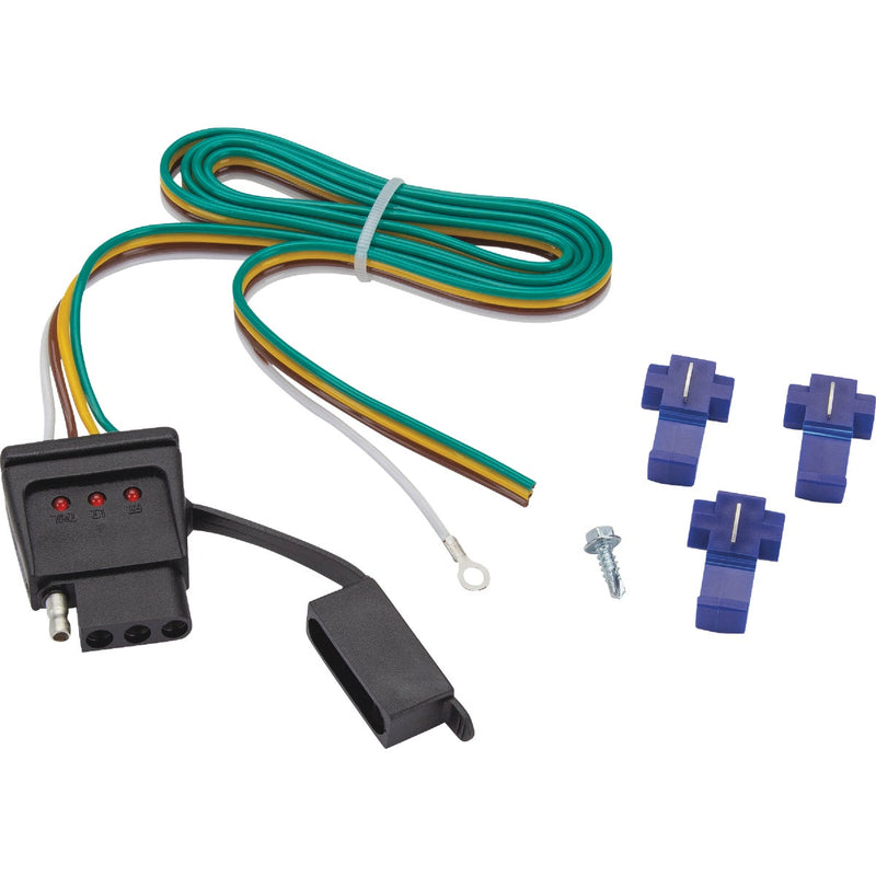 TowSmart 4-Way Flat 48 In. Trailer Wiring Connector with Splice Connectors