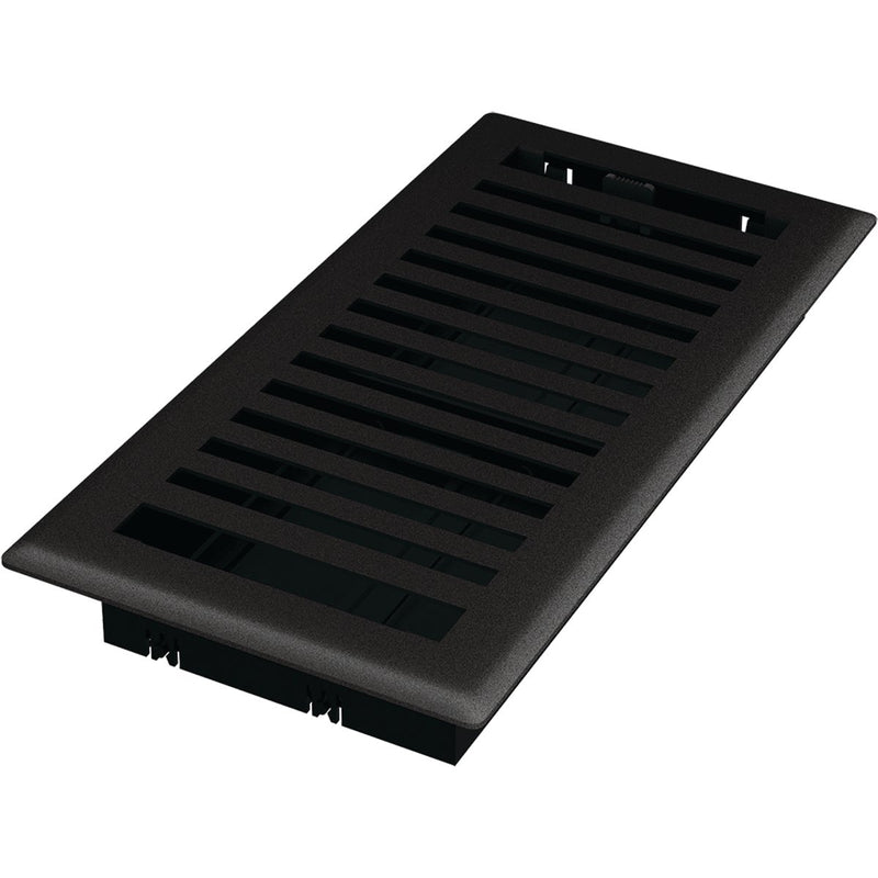 Imperial Montezuma 4 In. x 10 In. Black Iron Steel Floor Register