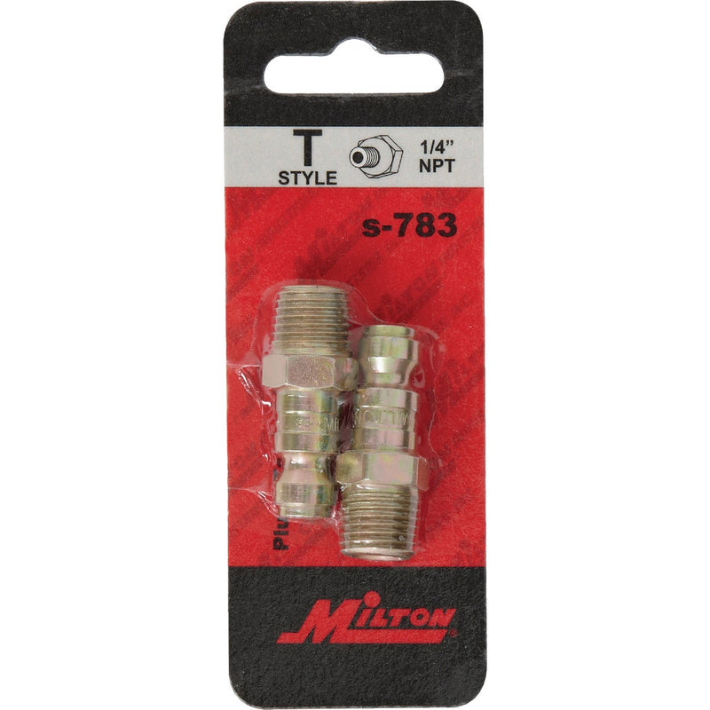 Milton 1/4 In. FMPT Steel-Plated T-Style Plug