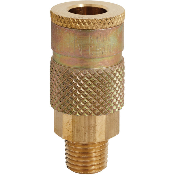 Milton Tru-Flate 1/4 In. MPT T-Style Brass Coupler