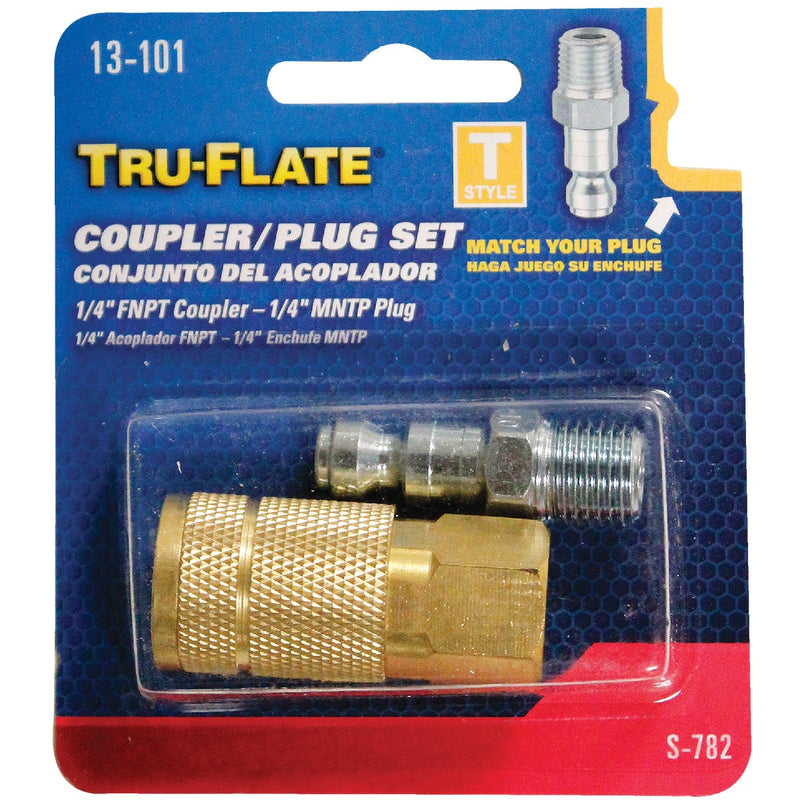 Tru-Flate Steel-Plated Coupler & Nipple Set