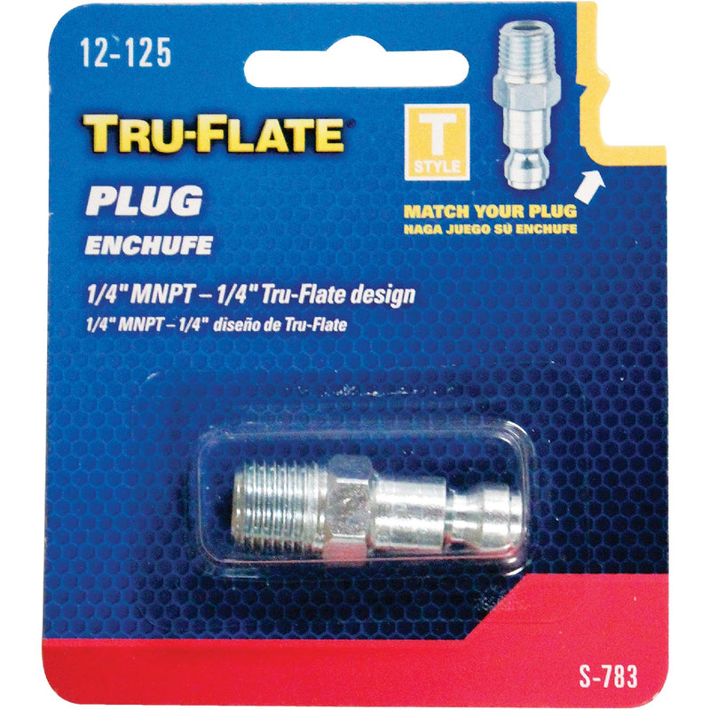Tru-Flate 1/4 In. MNPT T-Style Steel Plug