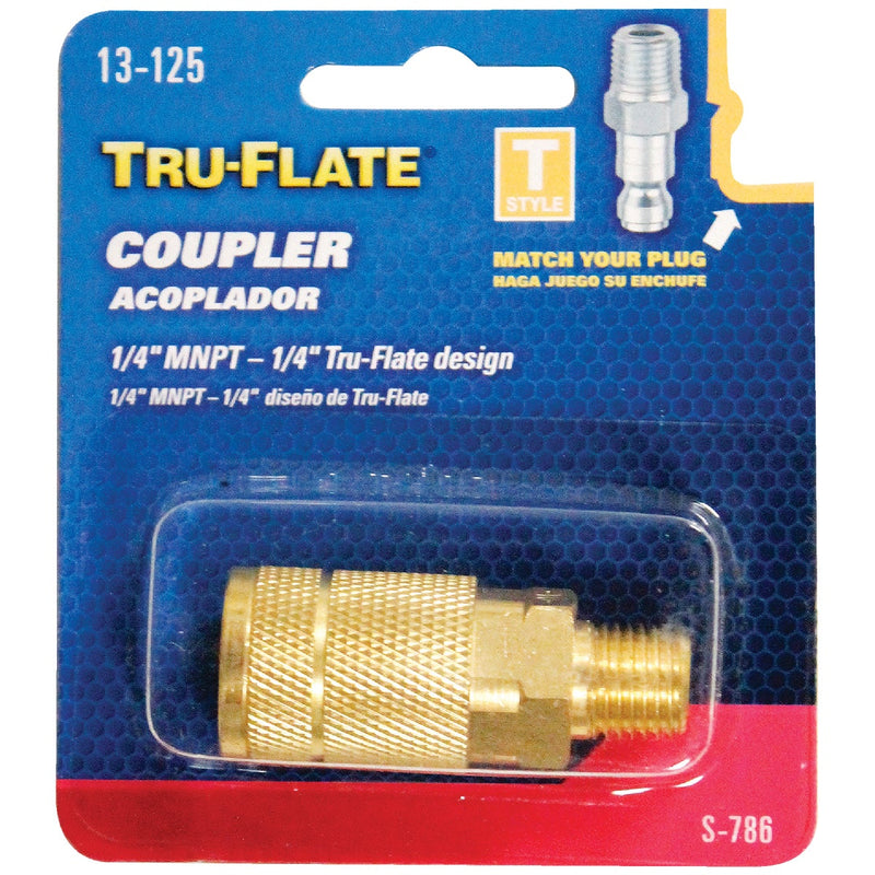Tru-Flate Series Push-to-Connect 1/4 In. MNPT Coupler