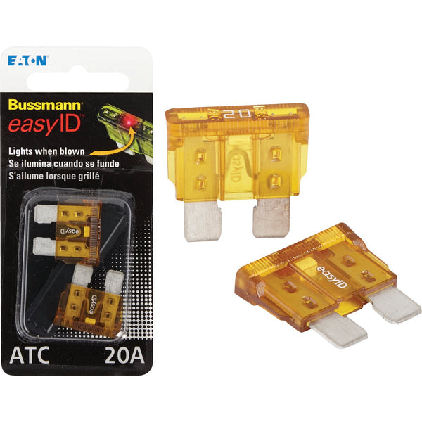 Bussmann 20-Amp 32-Volt ATC Blade easyID Automotive Fuse (2-Pack)