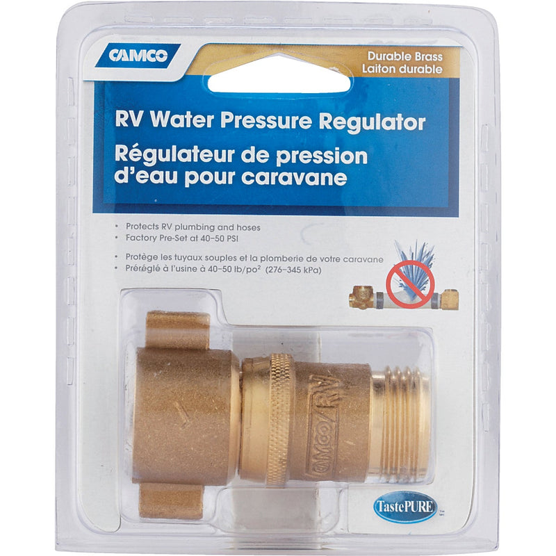 Camco 3/4 In. 40 - 50 psi Brass RV Water Regulator